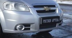 Защитная сетка решетки переднего бампера RA Chevrolet Aveo  T250 (2006-2011) седан рестайлинг