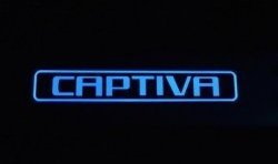 4 299 р. Накладки на порожки автомобиля СТ Chevrolet Captiva  дорестайлинг (2006-2011)  с доставкой в г. Чебоксары. Увеличить фотографию 2