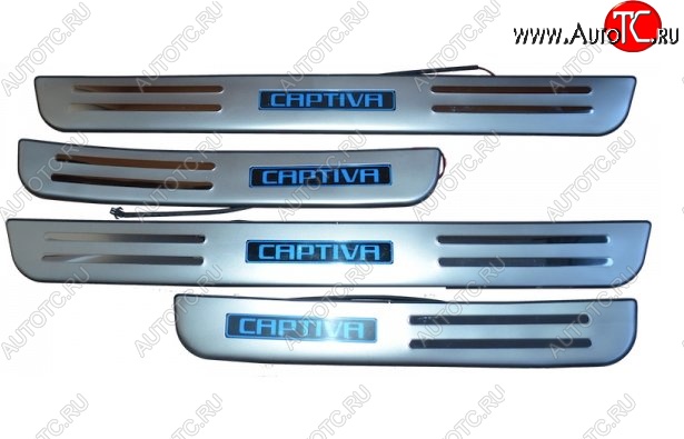 4 299 р. Накладки на порожки автомобиля СТ Chevrolet Captiva  дорестайлинг (2006-2011)  с доставкой в г. Чебоксары