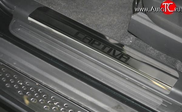 2 789 р. Комплект накладок на порожки автомобиля Novline Chevrolet Captiva  дорестайлинг (2006-2011)  с доставкой в г. Чебоксары