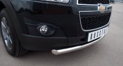 15 349 р. Одинарная защита переднего бампера диаметром 63 мм SLITKOFF  Chevrolet Captiva (2011-2013) 1-ый рестайлинг  с доставкой в г. Чебоксары. Увеличить фотографию 2