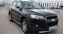 15 349 р. Одинарная защита переднего бампера диаметром 63 мм SLITKOFF  Chevrolet Captiva (2011-2013) 1-ый рестайлинг  с доставкой в г. Чебоксары. Увеличить фотографию 4