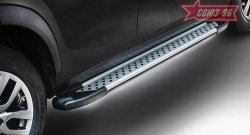 Пороги из алюминиевого профиля Souz-96 Chevrolet Captiva (2011-2013) 1-ый рестайлинг
