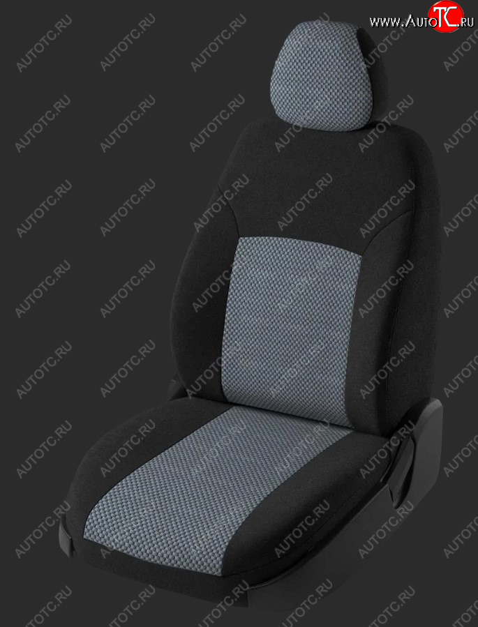 7 849 р. Чехлы для сидений Lord Autofashion Дублин (жаккард, спинка 60/40, 2 Г-образных подголовника) Ravon R4 (2016-2020) (Черный, вставка Стежок серый)  с доставкой в г. Чебоксары