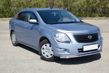 10 799 р. Защита переднего бампера Petroil Tuning (Ø38)  Chevrolet Cobalt (2019-2023) седан 2-ой рестайлинг (Нержавейка)  с доставкой в г. Чебоксары. Увеличить фотографию 2