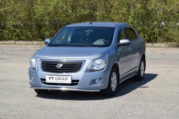 10 799 р. Защита переднего бампера Petroil Tuning (Ø38)  Chevrolet Cobalt (2019-2023) седан 2-ой рестайлинг (Нержавейка)  с доставкой в г. Чебоксары. Увеличить фотографию 3