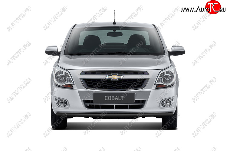 3 369 р. Защита переднего бампера Petroil Tuning (Ø38 мм) Chevrolet Cobalt седан 2-ой рестайлинг (2019-2023) (Сталь с полимерным покрытием в цвет: черный ❞Шагрень❝)  с доставкой в г. Чебоксары