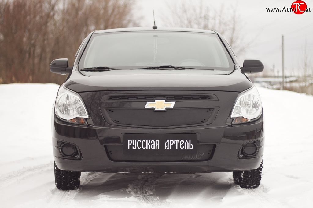 959 р. Зимняя заглушка решетки радиатора RA  Chevrolet Cobalt (2011-2016) седан дорестайлинг (Неокрашенная)  с доставкой в г. Чебоксары