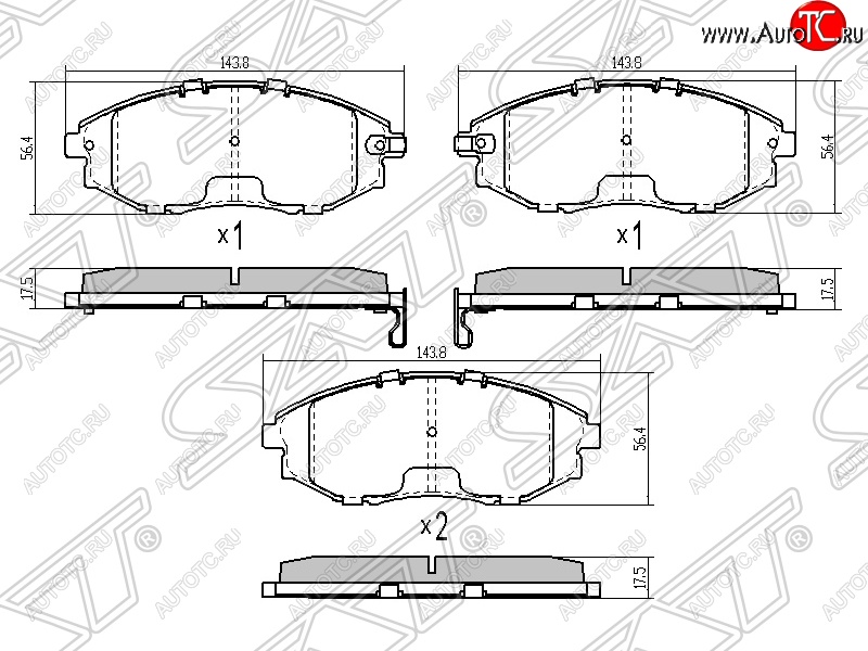 1 199 р. Колодки тормозные SAT (передние) Chevrolet Epica V250 (2006-2012)  с доставкой в г. Чебоксары