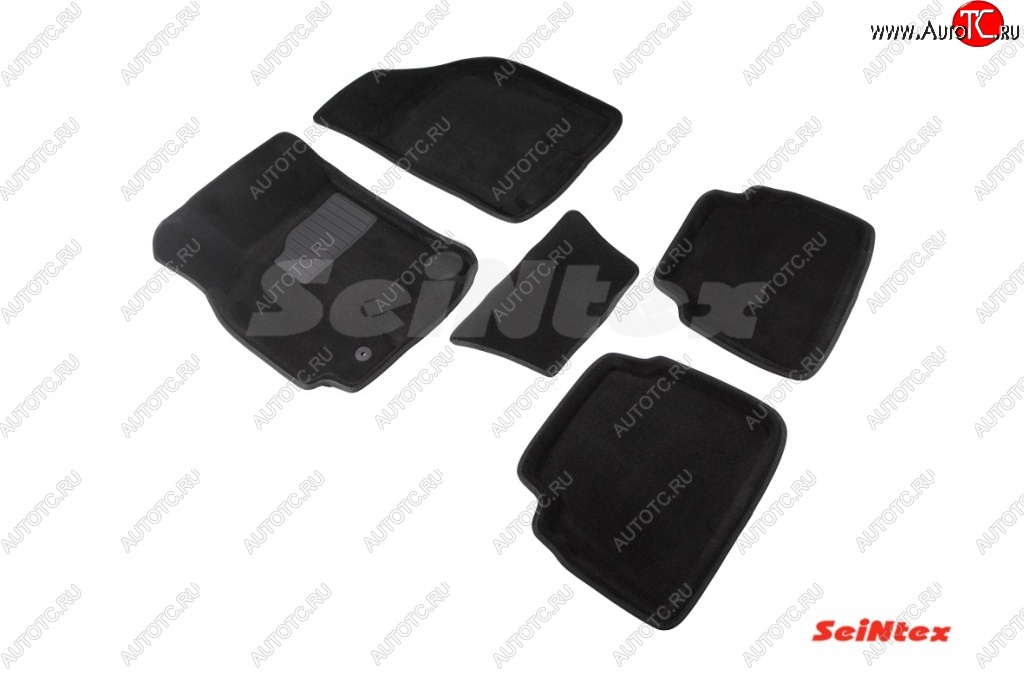 5 499 р. Комплект 3D ковриков в салон Seintex Chevrolet Lacetti универсал (2002-2013) (Чёрный)  с доставкой в г. Чебоксары