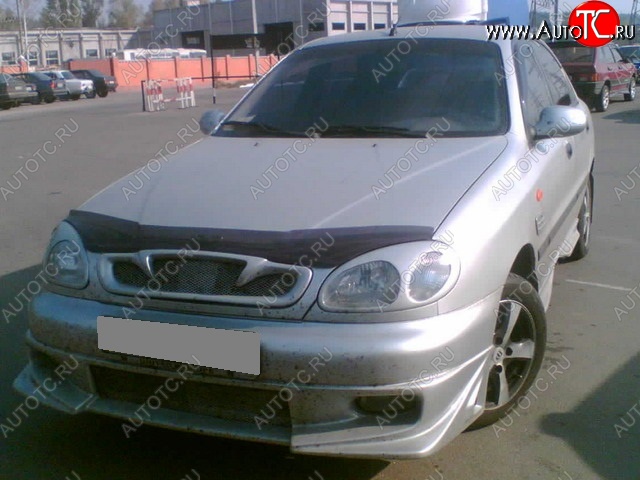 2 249 р. Накладка на передний бампер CT v2 Daewoo Lanos T100 дорестайлинг, седан (1997-2002) (Неокрашенная)  с доставкой в г. Чебоксары