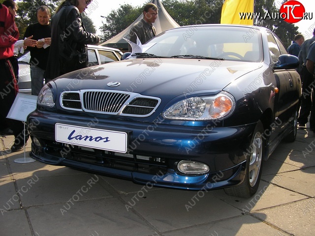 2 949 р. Накладка на передний бампер CT Daewoo Sense Т100 седан (1997-2008) (Неокрашенная)  с доставкой в г. Чебоксары