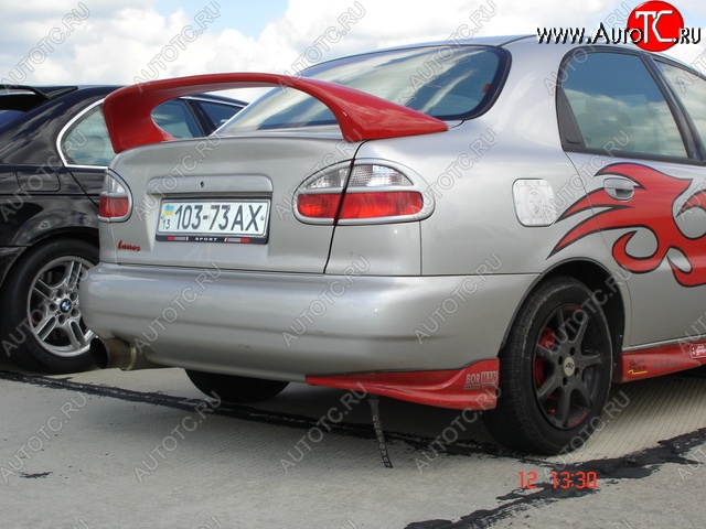 2 949 р. Клыки на задний бампер CT Daewoo Lanos T100 дорестайлинг, седан (1997-2002) (Неокрашенная)  с доставкой в г. Чебоксары