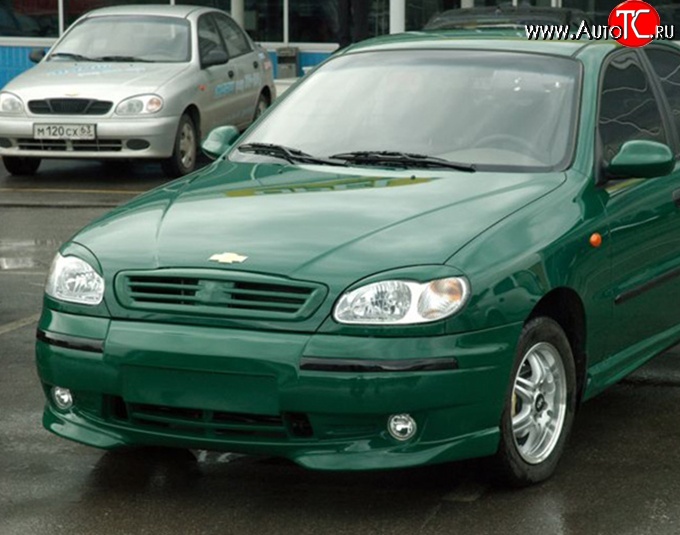 569 р. Реснички на фары M-VRS Daewoo Lanos T100 дорестайлинг, седан (1997-2002) (Неокрашенные)  с доставкой в г. Чебоксары