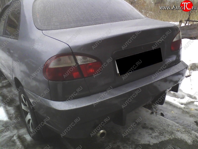 6 399 р. Задний бампер RS Daewoo Lanos T100 дорестайлинг, седан (1997-2002) (Неокрашенный)  с доставкой в г. Чебоксары