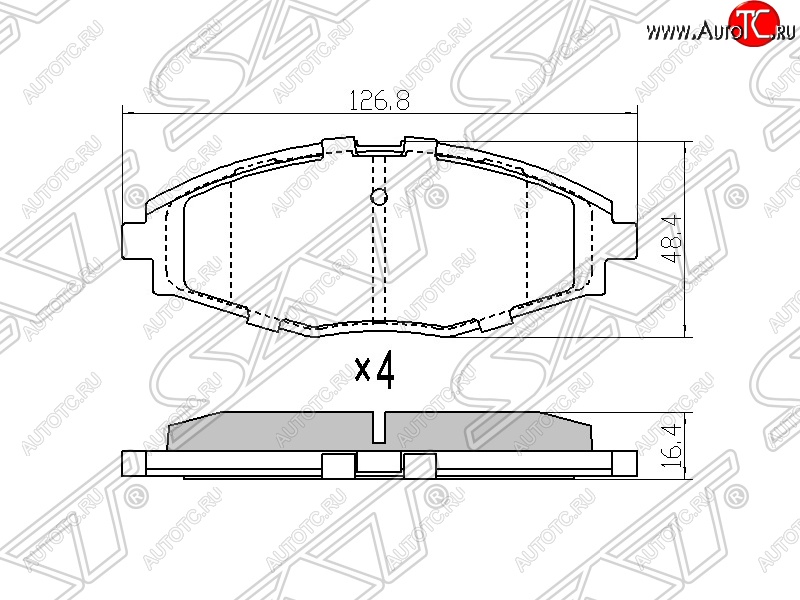 819 р. Колодки тормозные SAT (для диска 236 mm) Chevrolet Lanos T100 седан (2002-2017)  с доставкой в г. Чебоксары