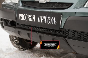 1 499 р. Защитная сетка решетки переднего бампера RA  Chevrolet Niva  2123 (2009-2020), Лада 2123 (Нива Шевроле) (2009-2021)  с доставкой в г. Чебоксары. Увеличить фотографию 2