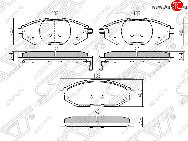 929 р. Колодки тормозные SAT (передние) Chevrolet Spark M300 дорестайлинг (2010-2015)  с доставкой в г. Чебоксары