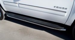 16 949 р. Защита порогов SLITKOFF из круглой трубы диаметром 42 мм (рестайлинг)  Chevrolet Tahoe  GMT900 (2006-2013) 5 дв.  с доставкой в г. Чебоксары. Увеличить фотографию 2