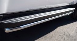 16 949 р. Защита порогов SLITKOFF из круглой трубы диаметром 42 мм (рестайлинг)  Chevrolet Tahoe  GMT900 (2006-2013) 5 дв.  с доставкой в г. Чебоксары. Увеличить фотографию 3