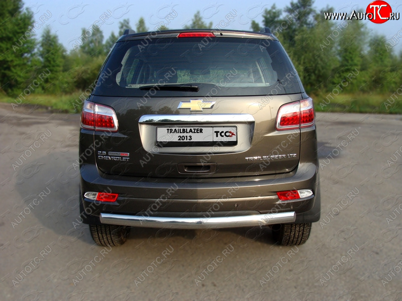18 449 р. Защита заднего бампера (овальная) ТСС 75х42 мм Chevrolet Trailblazer GM800 рестайлинг (2016-2020)  с доставкой в г. Чебоксары