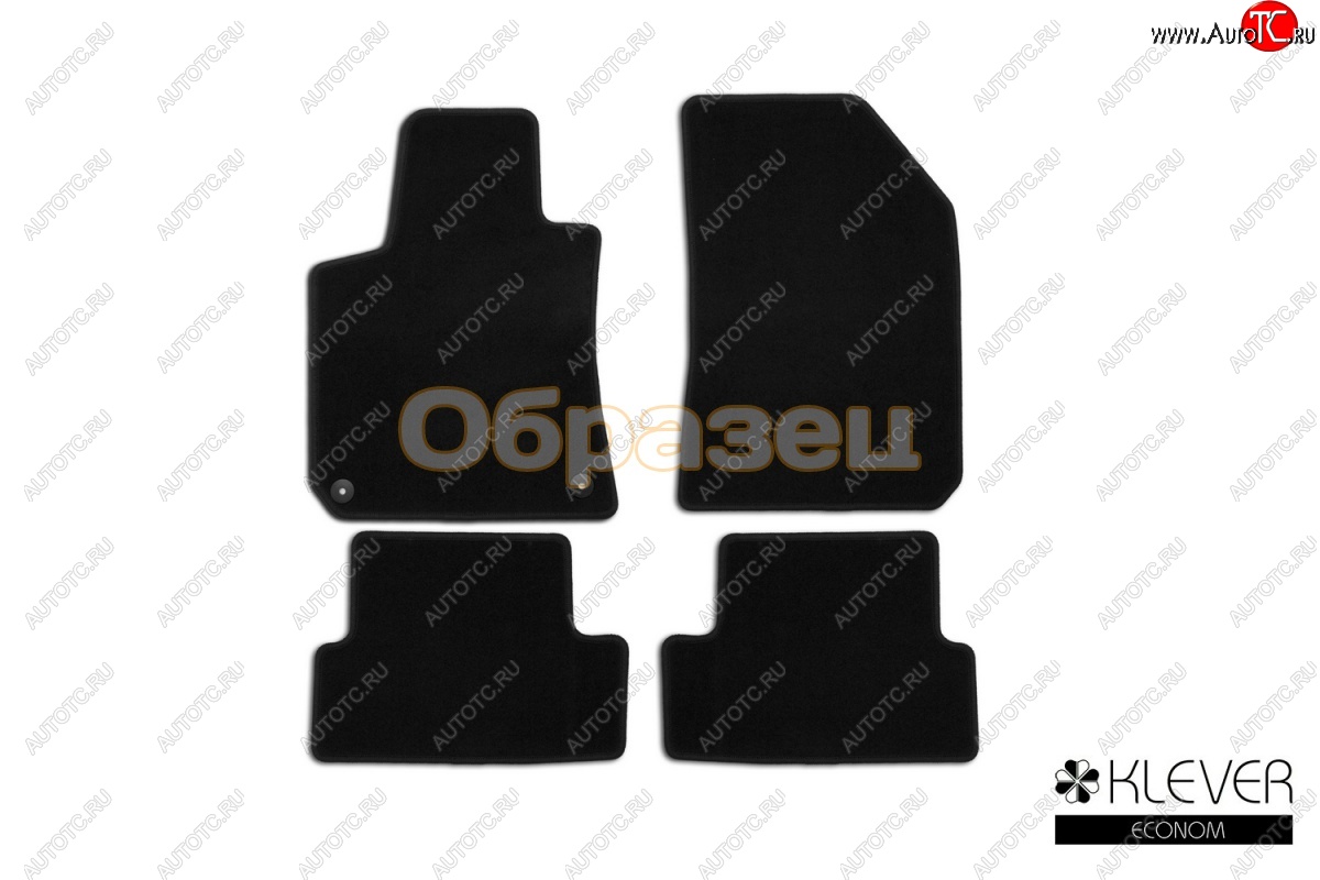 69 р. Коврики в салон Klever Econom (АКПП, текстиль) Chrysler 300C LX седан (2004-2011) (Черный)  с доставкой в г. Чебоксары