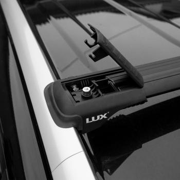 10 349 р. Багажник в сборе LUX Хантер L47  CITROEN Nemo (2007-2018), Fiat Doblo  223 (2000-2005), Ford Explorer  U502 (2010-2016), Honda Pilot  YF1 (2002-2008), Jeep Cherokee  KK (2007-2014), Land Rover Discovery  2 L318 (1998-2004), Lexus LX570  J200 (2007-2015), Opel Combo  D (2012-2018), Peugeot Bipper (2008-2018), Toyota Land Cruiser ( J105,  10 100,  200) (1998-2021), Уаз Патриот ( 3163 5 дв.,  Спорт,  3163 5-дв.,  23632) (2005-2025) (аэро-трэвэл (110-120 см), черный)  с доставкой в г. Чебоксары. Увеличить фотографию 9