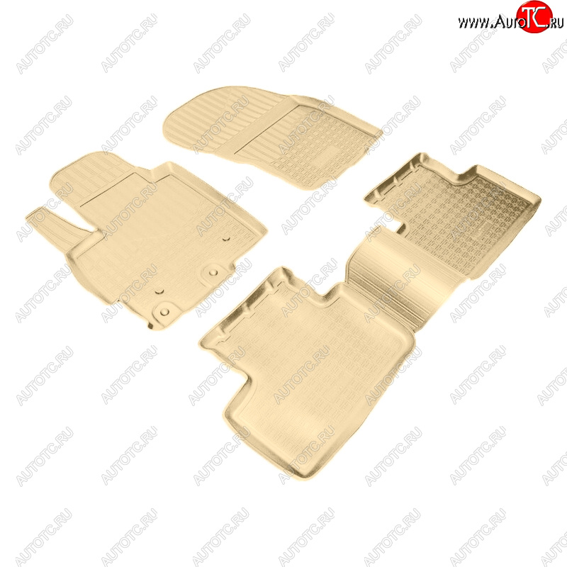 2 969 р. Коврики салона Norplast Unidec CITROEN C4 aircross (2012-2017) (Цвет: бежевый)  с доставкой в г. Чебоксары
