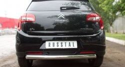 15 349 р. Одинарная защита заднего бампера из трубы диаметром 76 мм SLITKOFF  CITROEN C4 aircross (2012-2017)  с доставкой в г. Чебоксары. Увеличить фотографию 2