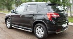 15 349 р. Одинарная защита заднего бампера из трубы диаметром 76 мм SLITKOFF  CITROEN C4 aircross (2012-2017)  с доставкой в г. Чебоксары. Увеличить фотографию 3