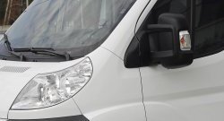 709 р. Накладки на зеркала RA  CITROEN Jumper  250 (2006-2014) (Поверхность шагрень)  с доставкой в г. Чебоксары. Увеличить фотографию 4