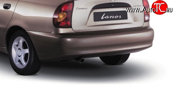 4 749 р. Задний бампер Стандартный (Тайвань) Daewoo Lanos T100 дорестайлинг, седан (1997-2002) (Окрашенный)  с доставкой в г. Чебоксары