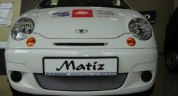 1 539 р. Сетка на бампер (рестайлинг) Russtal (хром) Daewoo Matiz M100 дорестайлинг (1998-2000)  с доставкой в г. Чебоксары. Увеличить фотографию 5