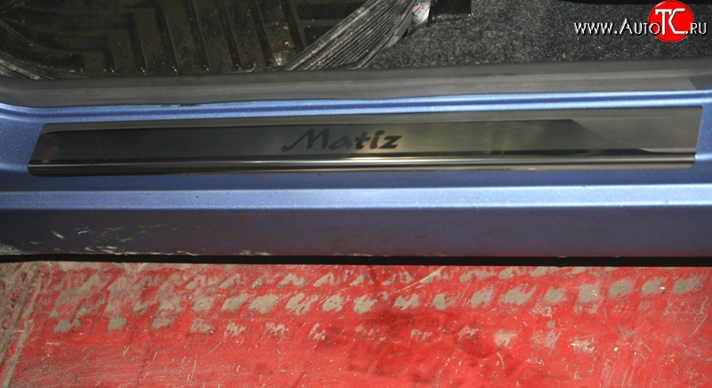 2 033 р. Комплект накладок на порожки автомобиля (рестайлинг) Novline  Daewoo Matiz  M100 (1998-2000) дорестайлинг  с доставкой в г. Чебоксары