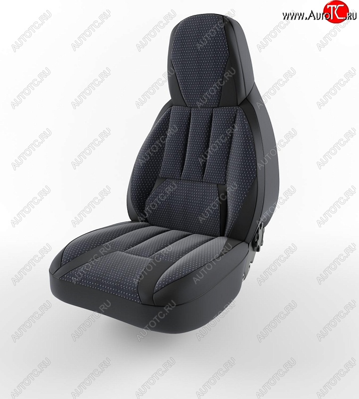 5 499 р. Чехлы для сидений Lord Autofashion Форсаж (экокожа) Daewoo Nexia рестайлинг (2008-2015) (вставка жаккард Ёж белый)  с доставкой в г. Чебоксары