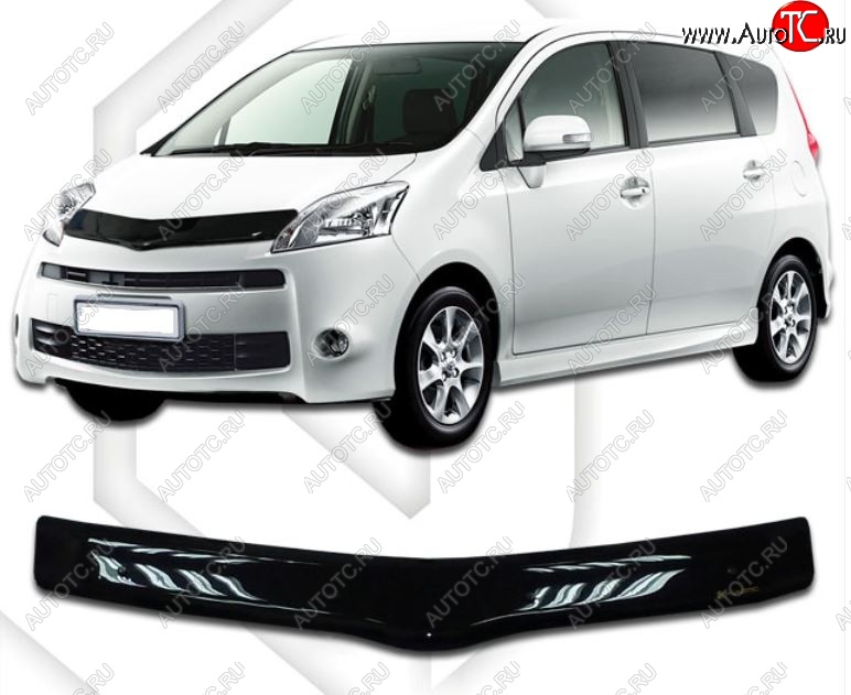 2 079 р. Дефлектор капота (M600S, M601S, M610S) CA-Plastiс Daihatsu Boon Luminas M500 минивэн (2008-2012) (Classic черный, Без надписи)  с доставкой в г. Чебоксары