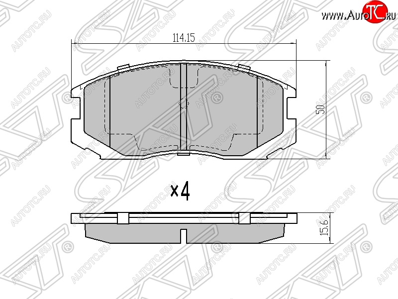 729 р. Колодки тормозные SAT (передние) Toyota Cami J100 рестайлинг (2000-2006)  с доставкой в г. Чебоксары