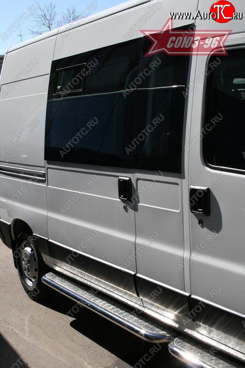 8 009 р. Порог с листом для пассажирской двери Souz-96 (d60, длинная база)  Fiat Ducato  250 (2006-2014)  с доставкой в г. Чебоксары