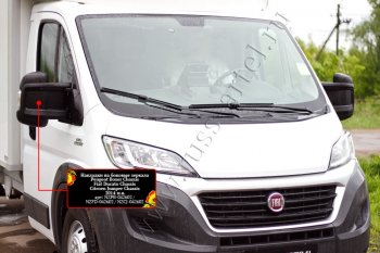1 269 р. Накладки на боковые зеркала (шагрень) RA  Fiat Ducato  290 (2014-2025) (Неокрашенные)  с доставкой в г. Чебоксары. Увеличить фотографию 3