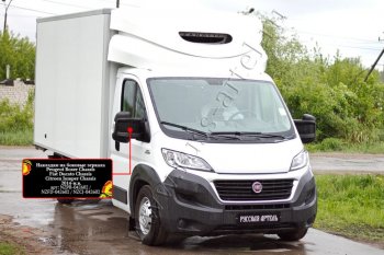 1 269 р. Накладки на боковые зеркала (шагрень) RA  Fiat Ducato  290 (2014-2025) (Неокрашенные)  с доставкой в г. Чебоксары. Увеличить фотографию 4