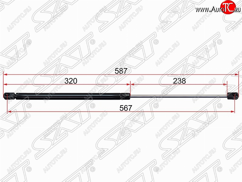 579 р. Газовый упор крышки багажника SAT  Ford C-max  Mk1 (2003-2010) доресталинг, рестайлинг  с доставкой в г. Чебоксары