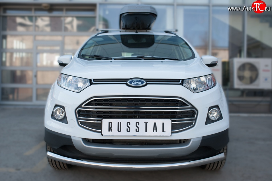 15 649 р. Одинарная защита переднего бампера диаметром 63 мм SLITKOFF  Ford EcoSport (2013-2019) дорестайлинг  с доставкой в г. Чебоксары