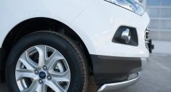 13 749 р. Защита переднего бампера (Ø75х42 мм, нержавейка) Russtal Ford EcoSport дорестайлинг (2013-2019)  с доставкой в г. Чебоксары. Увеличить фотографию 3