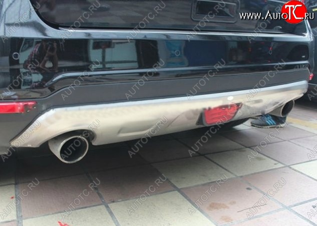 36 899 р. Накладка на задний бампер (рестайлинг) CT Ford Edge U387 дорестайлинг (2006-2010) (Неокрашенная)  с доставкой в г. Чебоксары