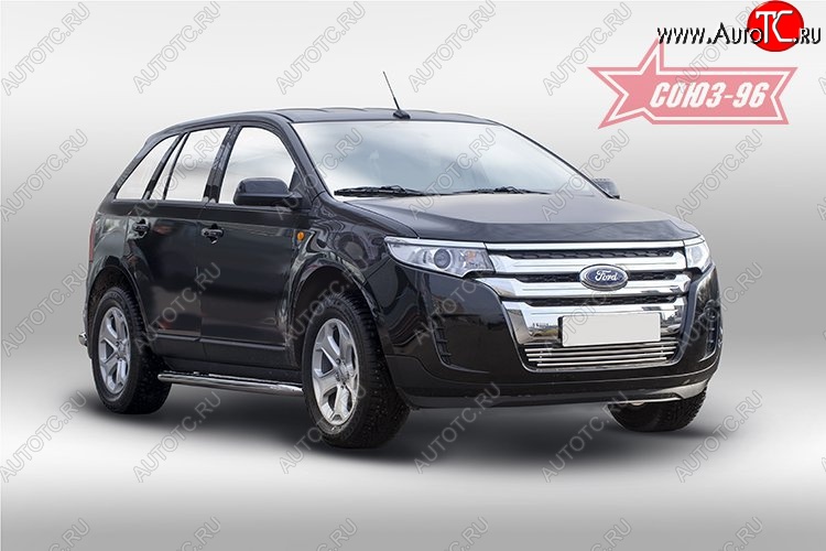 7 424 р. Декоративный элемент воздухозаборника Souz-96 (d16)  Ford Edge  CD539 (2015-2018) дорестайлинг  с доставкой в г. Чебоксары