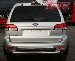 16 739 р. Двойная защита заднего бампера Souz-96 (d60/60)  Ford Escape  2 (2008-2012)  с доставкой в г. Чебоксары. Увеличить фотографию 2