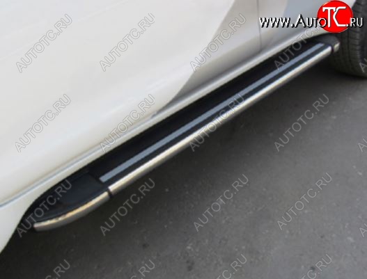 12 509 р. Порожки для ног (до 2018 г.) Arbori Luxe Black  Ford Explorer  U502 (2015-2019) 1-ый рестайлинг, 5 дв., 2-ой рестайлинг, 5 дв.  с доставкой в г. Чебоксары