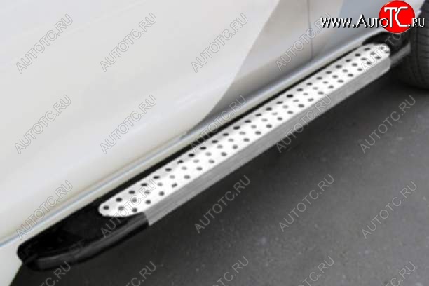 13 499 р. Порожки для ног Arbori Standart Silver Toyota Fortuner AN160 рестайлинг (2020-2025)  с доставкой в г. Чебоксары