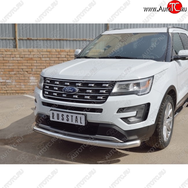 16 949 р. Одинарная защита переднего бампера диаметром 76 мм  Ford Explorer  U502 (2015-2019) 1-ый рестайлинг, 5 дв., 2-ой рестайлинг, 5 дв.  с доставкой в г. Чебоксары