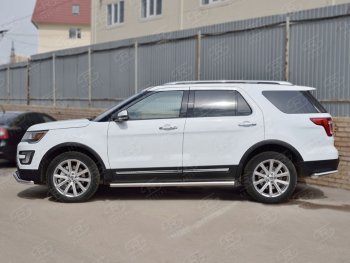 19 999 р. Защита порогов SLITKOFF из круглой трубы диаметром 63 мм SLITKOFF v1  Ford Explorer  U502 (2015-2019) 1-ый рестайлинг, 5 дв., 2-ой рестайлинг, 5 дв.  с доставкой в г. Чебоксары. Увеличить фотографию 2
